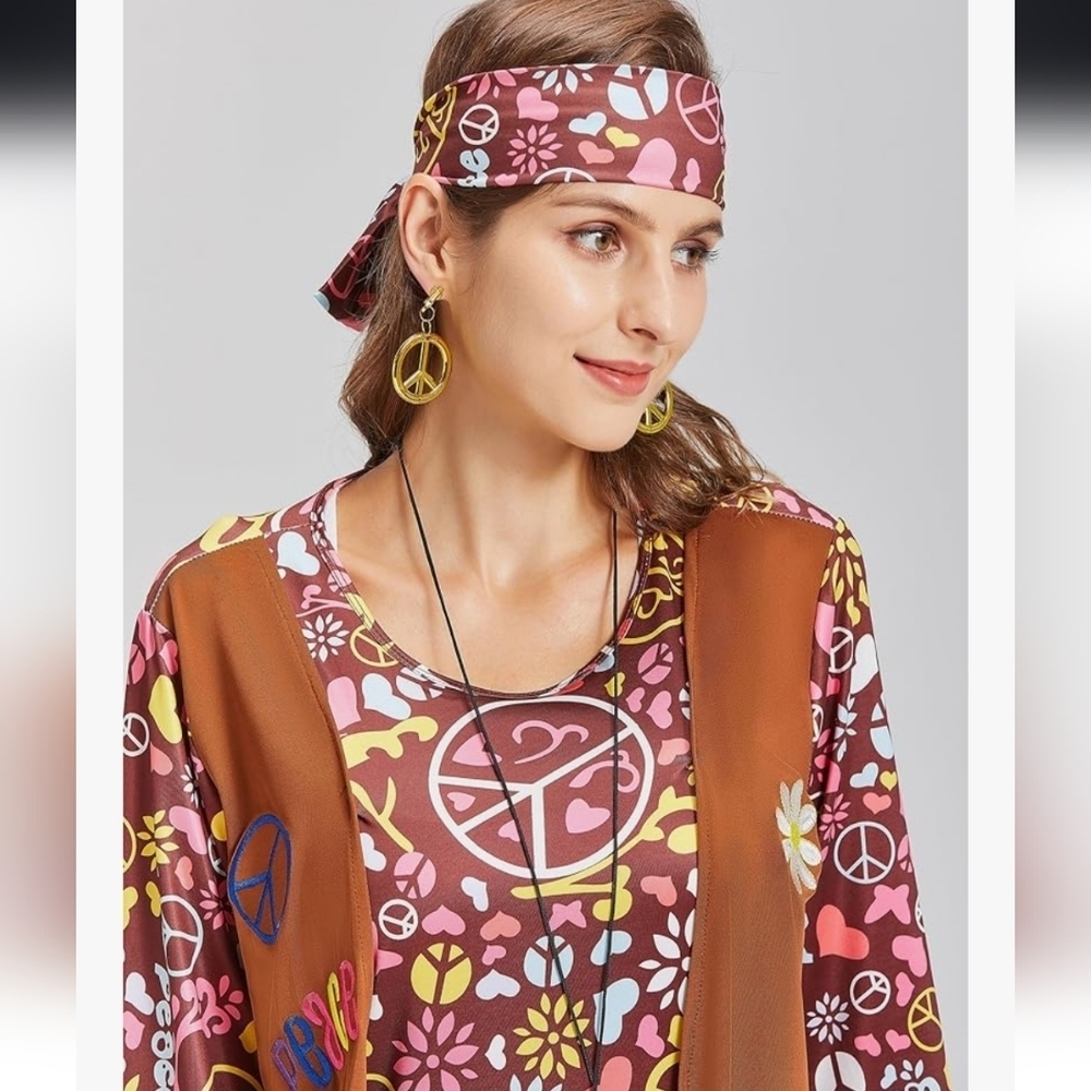 Flower Child Hippie Costume NWOT - Picture 2 of 16